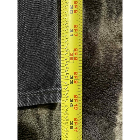 Levis 501 Jeans Mens 36x36 Black Straight Leg Button Fly Red Tab Denim Original - Picture 6 of 7